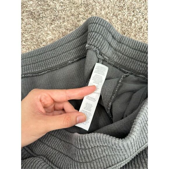 aerie wonder mini skirt smoked gray pull on ribbed knit pockets stretch size XL - Picture 8 of 12